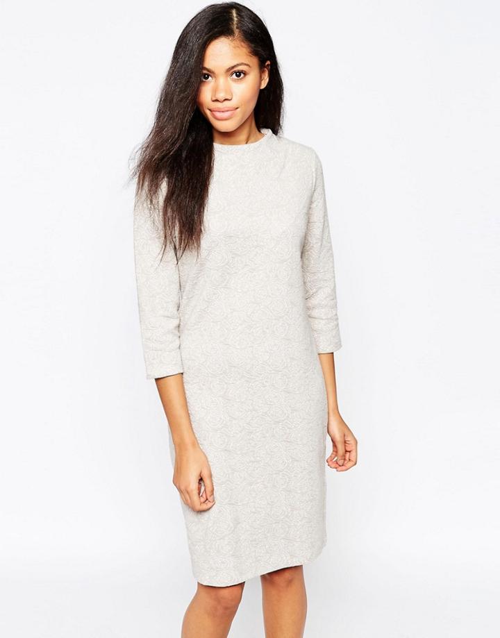 B.young 3/4 Sleeve Sweater Dress - Sandstone