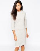 B.young 3/4 Sleeve Sweater Dress - Sandstone