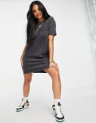Brave Soul Vera Acid Wash Pocket T-shirt Dress-black