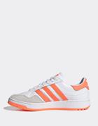 Adidas Originals Team Court Sneakers In White And Coral
