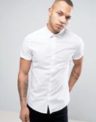 Asos Skinny Shirt In White - White