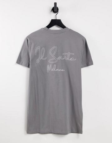 Il Sarto Backprint T-shirt In Gray