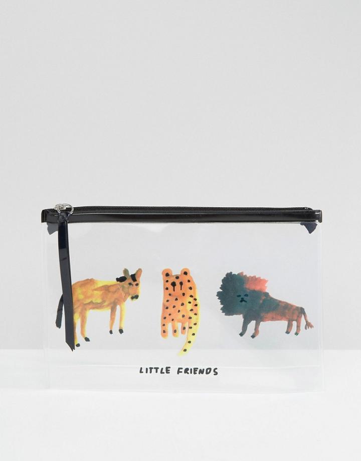 Monki Animal Zip Pocket Purse - Multi