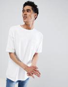 Pull & Bear Join Life T-shirt In White With Pocket - White