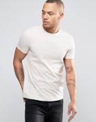 Asos Crew Neck T-shirt In Off White - White