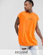 Sixth June Sleeveless T-shirt In Orange - Orange