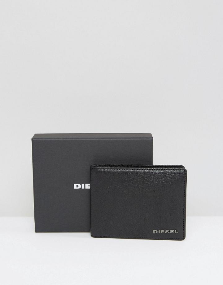 Diesel Neela Xs Leather Wallet In Black - Black