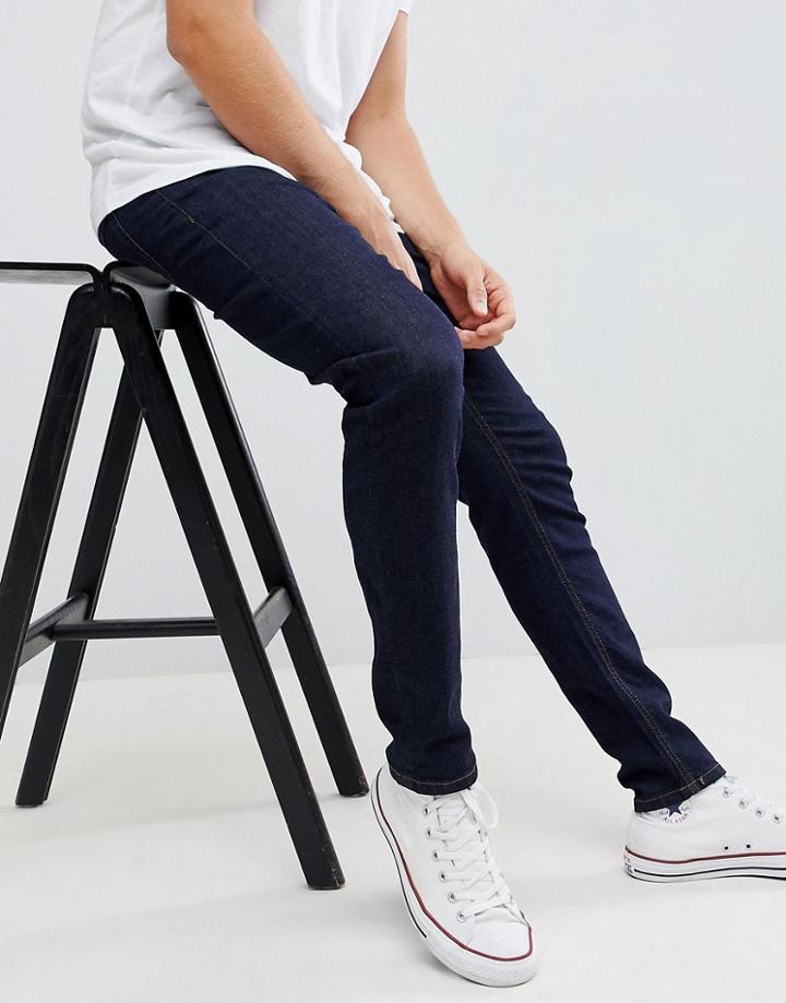 Next Skinny Jeans In Indigo Dark Wash - Blue
