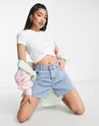 Stradivarius Cropped T-shirt With Knot Detail In White