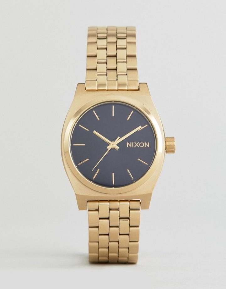 Nixon Medium Time Teller Bracelet Watch In Gold - Gold