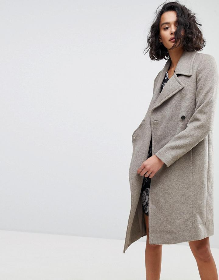 Allsaints Oversized Waterfall Coat - Brown
