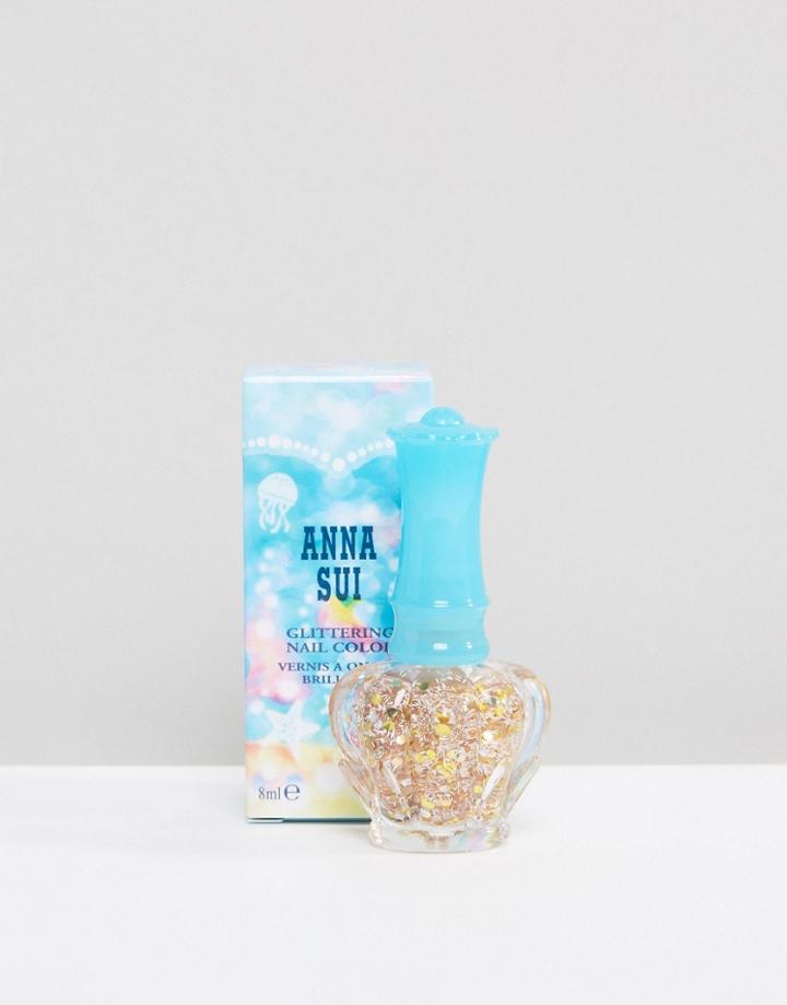 Anna Sui Limited Edition Glittering Nail Color - Blue