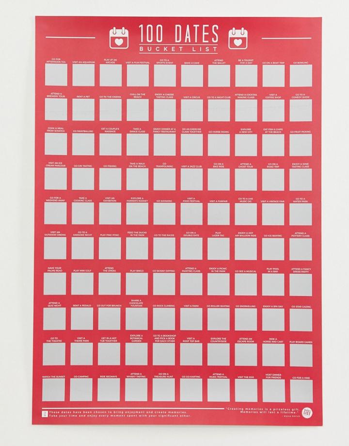 Gift Republic 100 Dates Scratch Off Bucket List - Multi