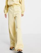 & Other Stories Organic Cotton Set Wide Leg Sweatpants In Yellow