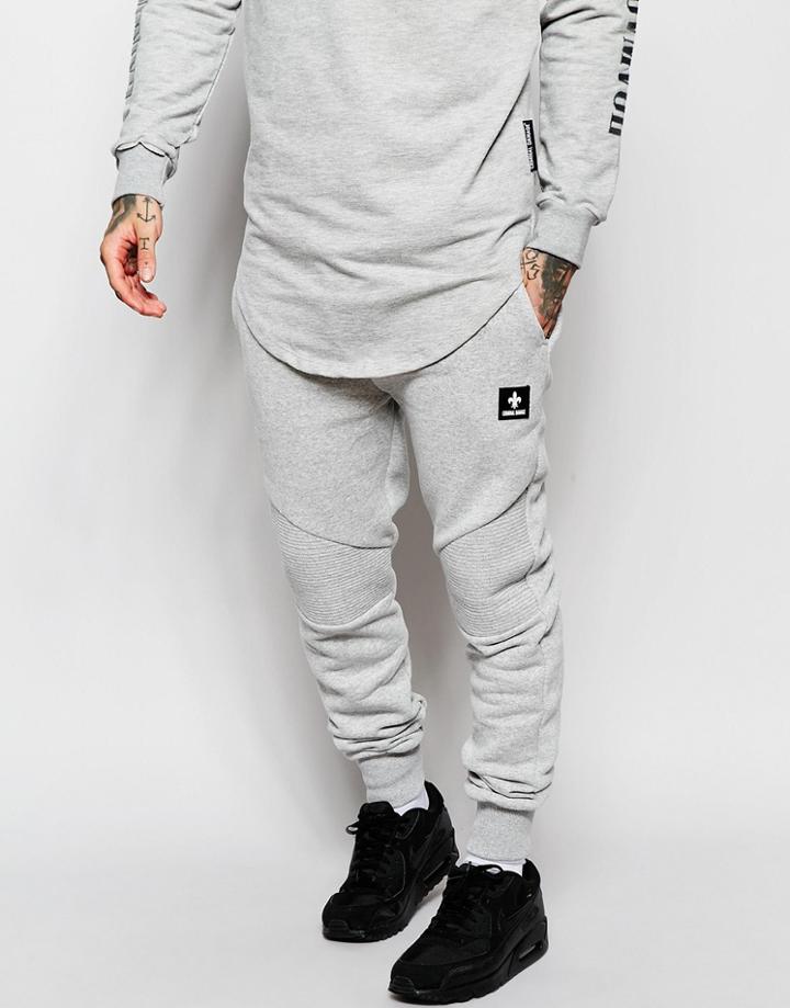 Criminal Damage Skinny Joggers - Gray