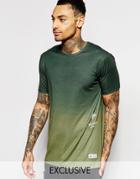 Hype Gradient T-shirt With Side Logo - Green
