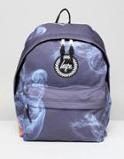 Hype Smokey Print Backpack In Blue - Blue