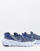Nike Space Hippie 04 Flyknit Sneakers In Gray And Blue-grey