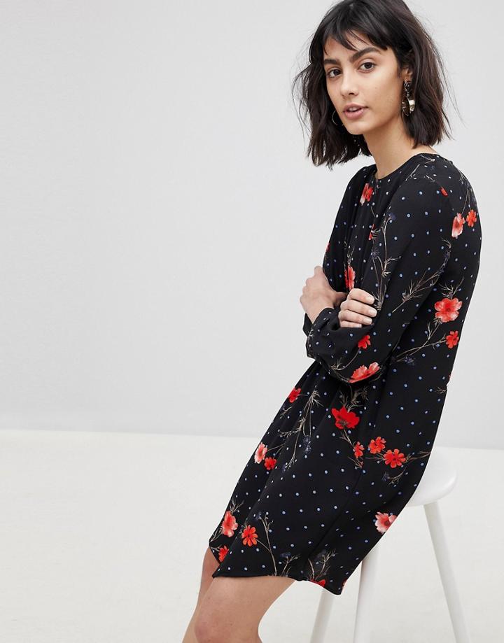 Vero Moda Polka Dot Floral Dress - Multi