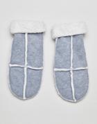 Boardsmans Faux Shearling Mittens - Gray