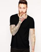 Asos T-shirt With Scoop Neck - Black