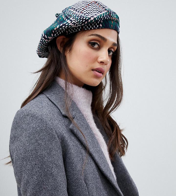 Stitch & Pieces Check Beret - Multi