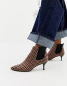 Essentiel Antwerp Ankle Boots In Mini Check - Multi