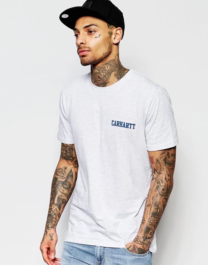 Carhartt Wip College Script T-shirt - Ash Heather