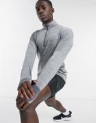 Nike Running Essentials Element Sphere 3.0 Half Zip Top In Gray-grey