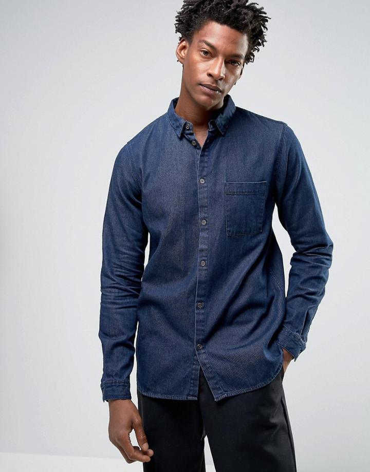 Dr Denim Mick Regular Fit Denim Shirt - Blue