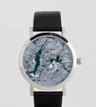 Reclaimed Vintage Inspired Manhattan Leather Watch In Black Exclusive To Asos - Black