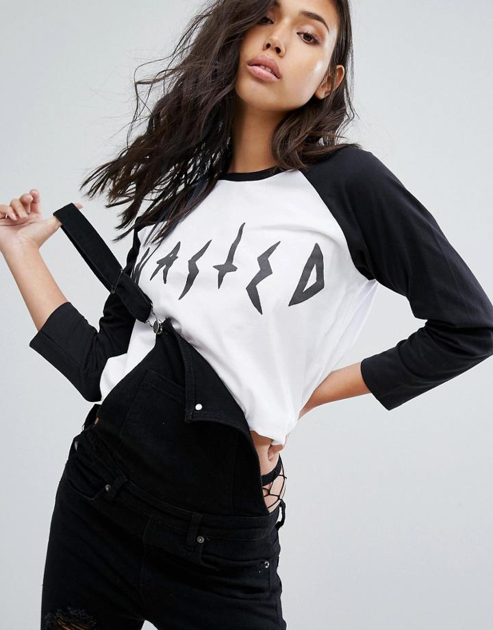 Wasted Paris Oversized Skate Long Sleeve T-shirt - White