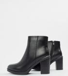Raid Wide Fit Lorena Black Plated Heeled Ankle Boots