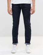 Le Breve Tappered Jeans In Indigo Rinse Wash - Blue