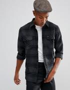 Brixton Bowery Flannel Check Shirt In Gray - Gray