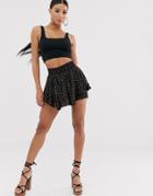 Koco & K Frill Flippy Short In Ditsy Floral-multi