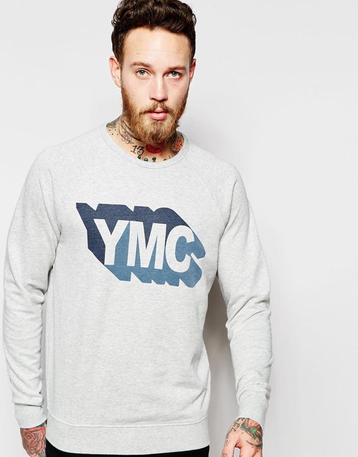 Ymc Sweat With Ymc Logo In Gray - Gray