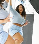Collusion Plus Exclusive Color Ribbed Cardigan In Light Blue-blues