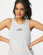 Nike Running Trail City Sleek Tank In Gray-grey
