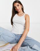 Cotton: On Turn Back Tank In Gray-grey