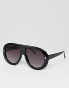 7x Sunglasses With Black Faded Lense - Black