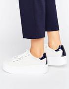 Asos Dusky Chunky Platform Lace Up Sneakers - White