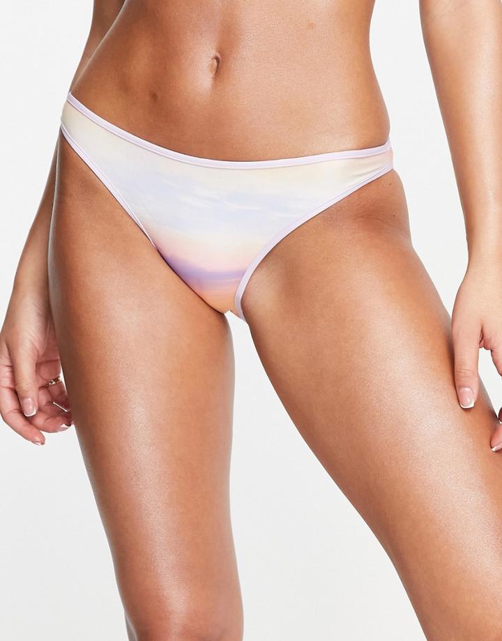 Weekday Sand Bikini Bottom In Tie Dye Print-multi