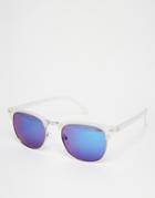 Asos Classic Retro Sunglasses - Clear