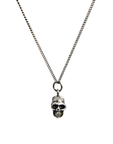Icon Brand Skull Necklace - Silver