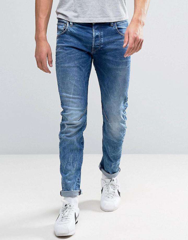 G-star Arc 3d Slim Jean Medium Aged Wash - Blue