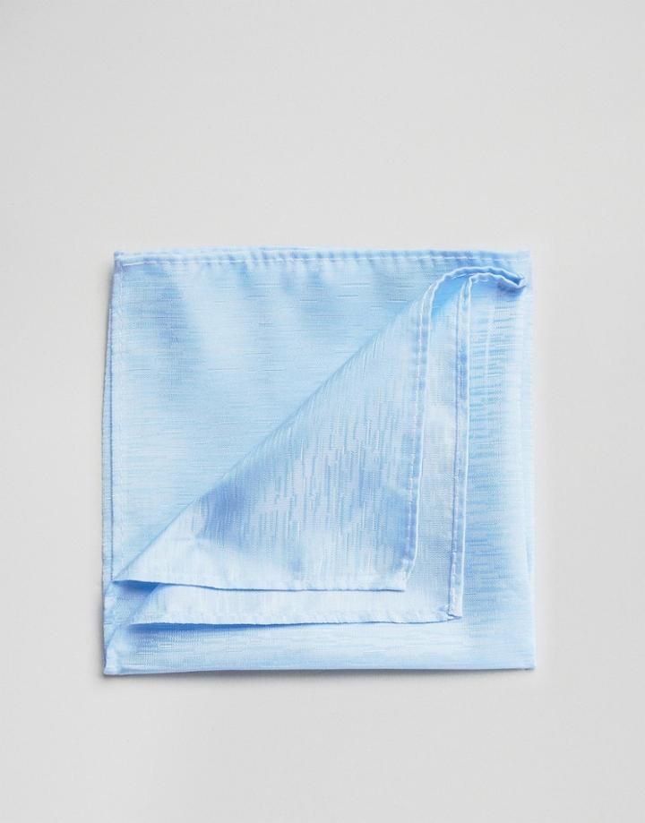 French Connection Plain Pocket Square-blue