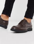 Devils Advocate Lace Up Leather Brogues In Brown