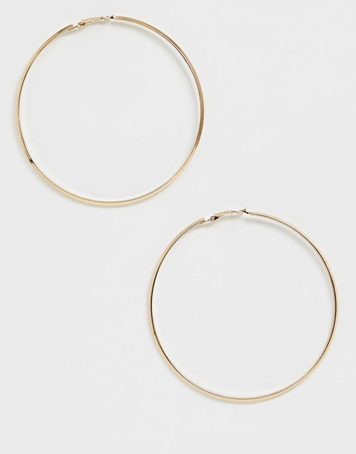 Pieces Oversized Hoop Earring - Gold