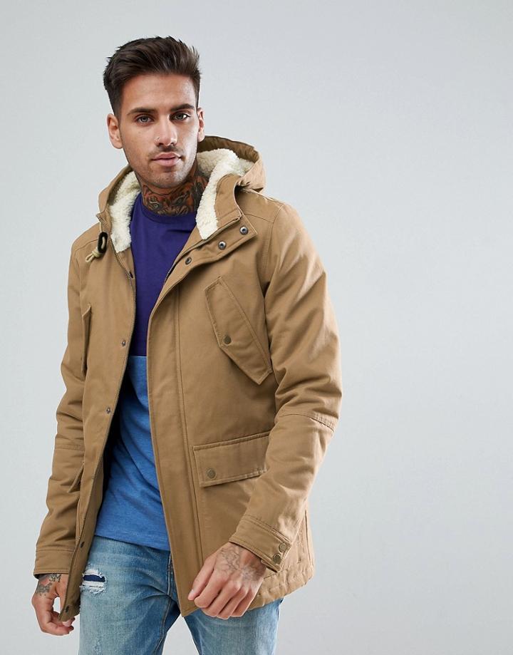 Ringspun Borg Parka - Tan
